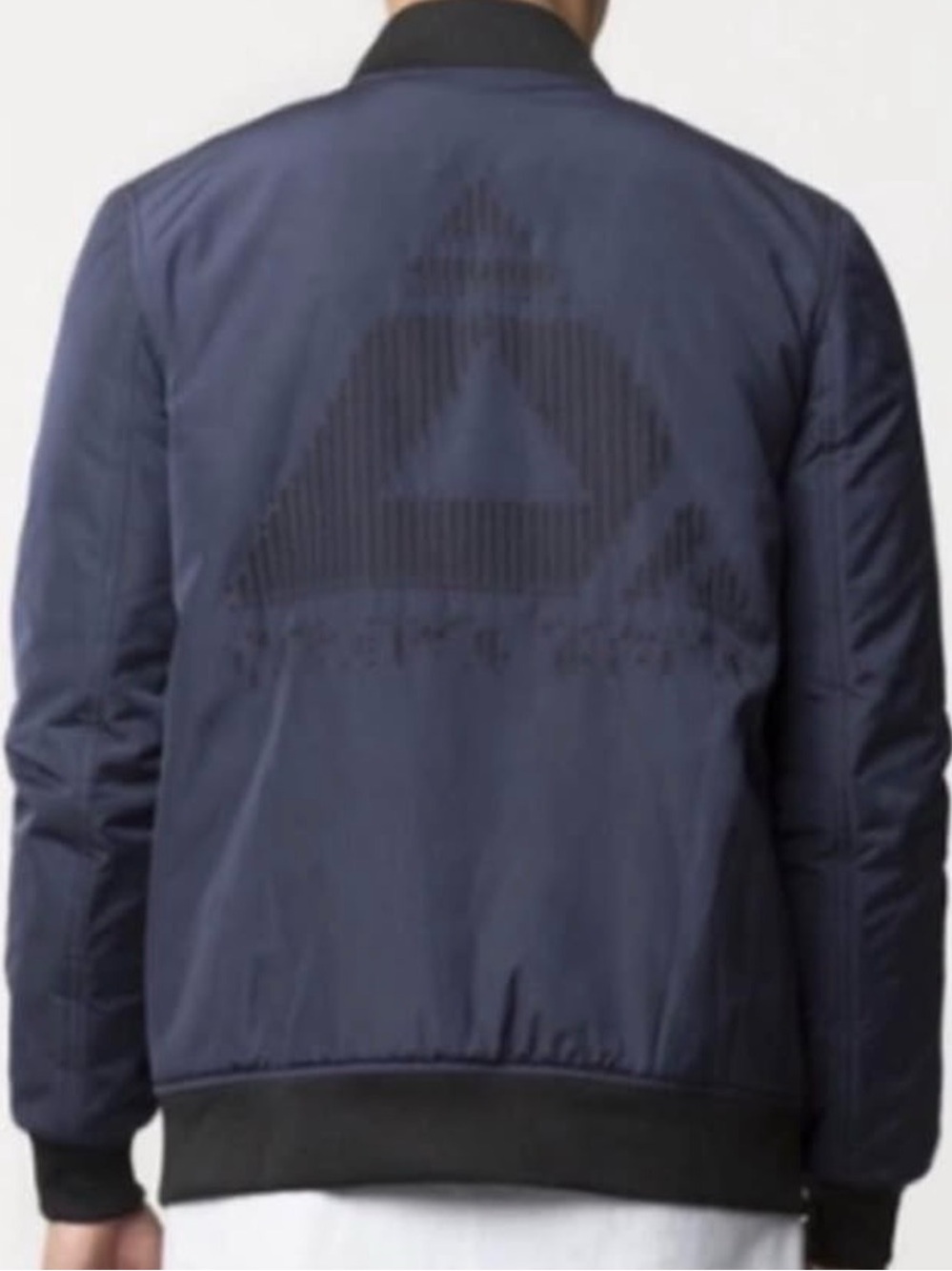 Men's Navy Quilted Bomber Jacket - control sector nyc - Picture 2 of 7